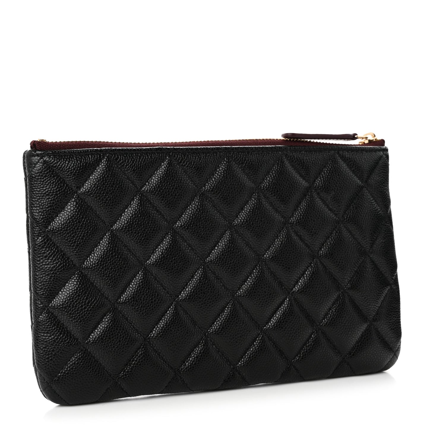 Caviar Quilted Cosmetic Case Black