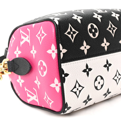 Louis Vuitton Empreinte Monogram Spring in the City Speedy Bandouliere 20 Black White Pink 8 of 9