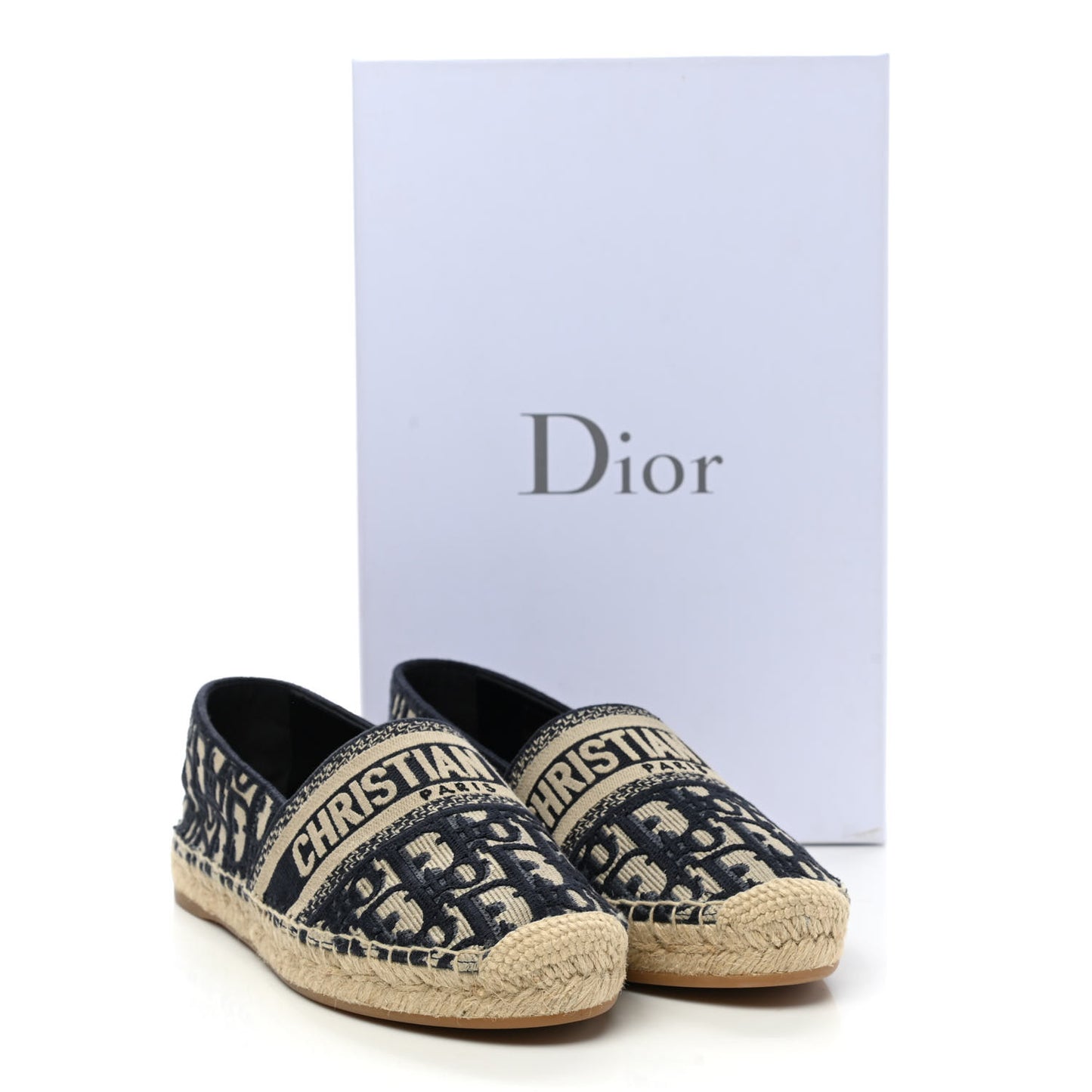 Oblique Embroidered Granville 15mm Espadrilles 38.5 Deep Blue
