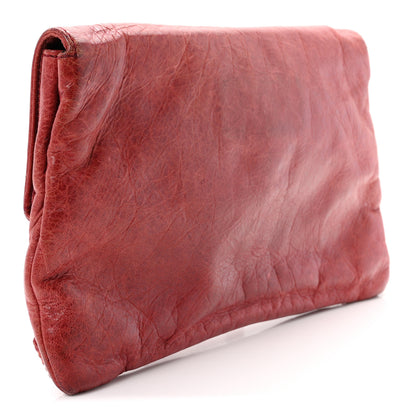 Balenciaga Agneau Giant Brogues Hardware Envelope Clutch Pourpre 3 of 8