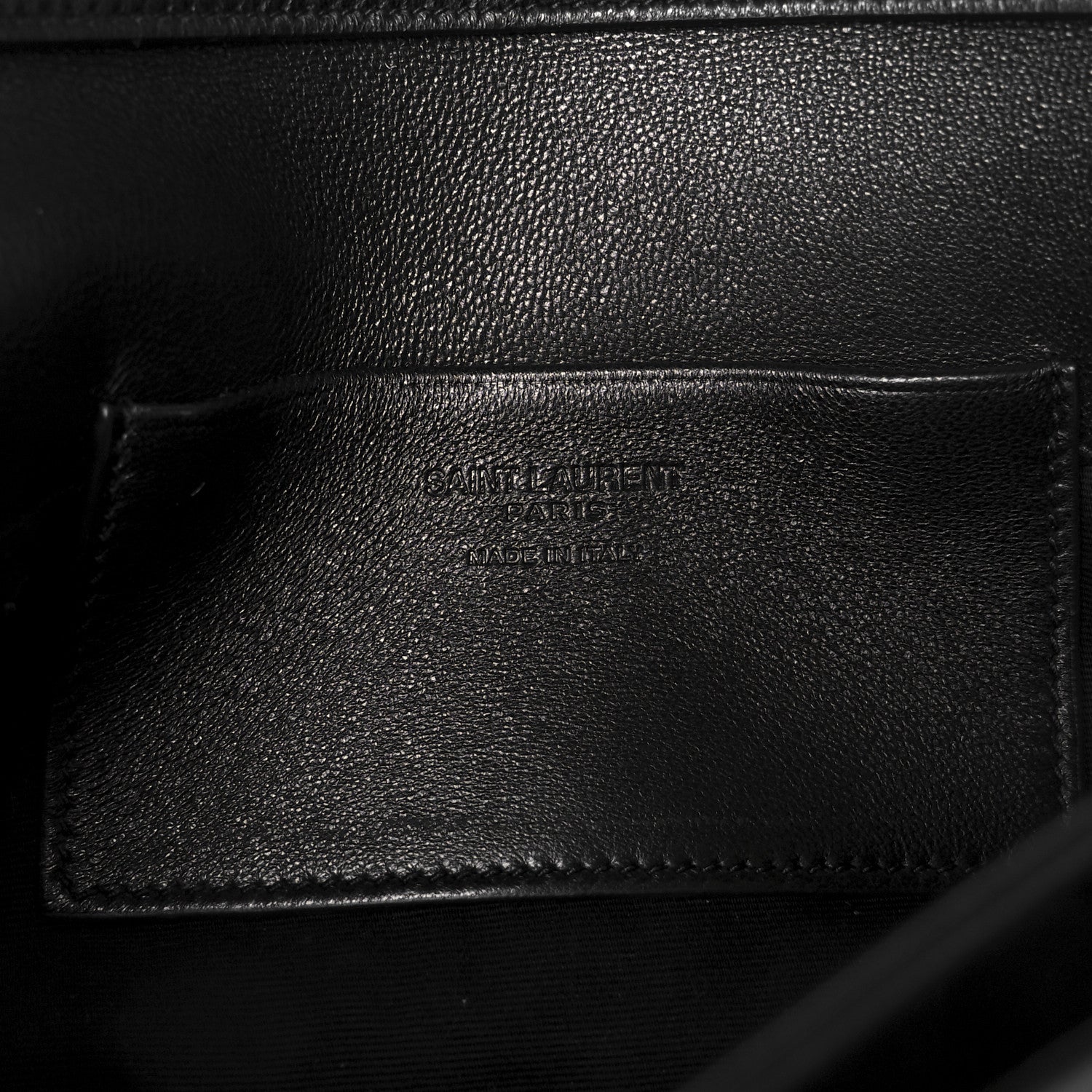 Saint Laurent Padded Lambskin Mini Calypso Wallet On Chain WOC Black 6 of 11