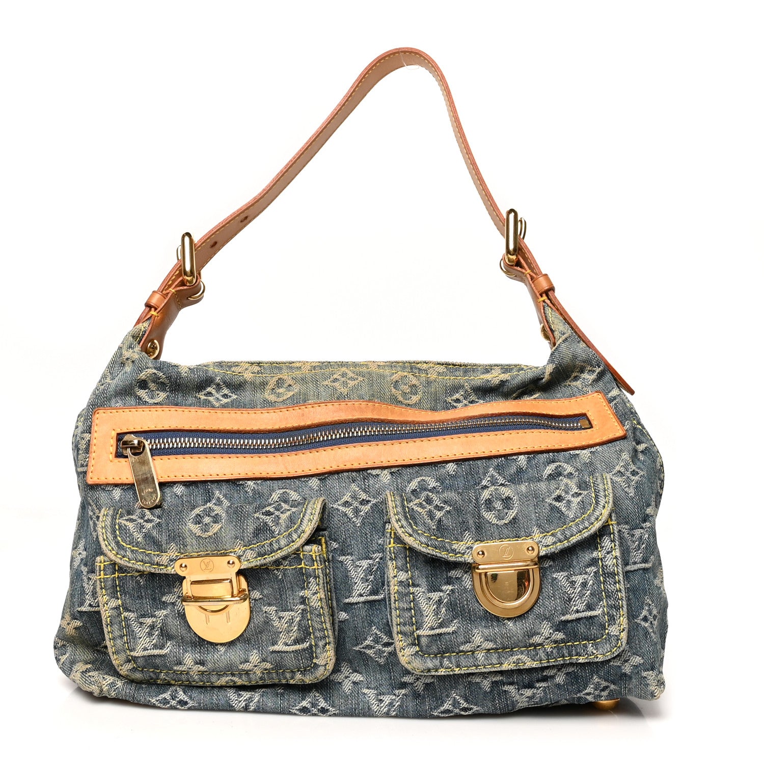 Louis Vuitton Monogram Denim Baggy PM Blue 1 of 11