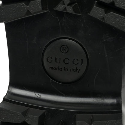 Gucci Cordovan Lux Womens Jeanne Platform Lug Sole 30/45mm Loafers 38 Black 6 of 7