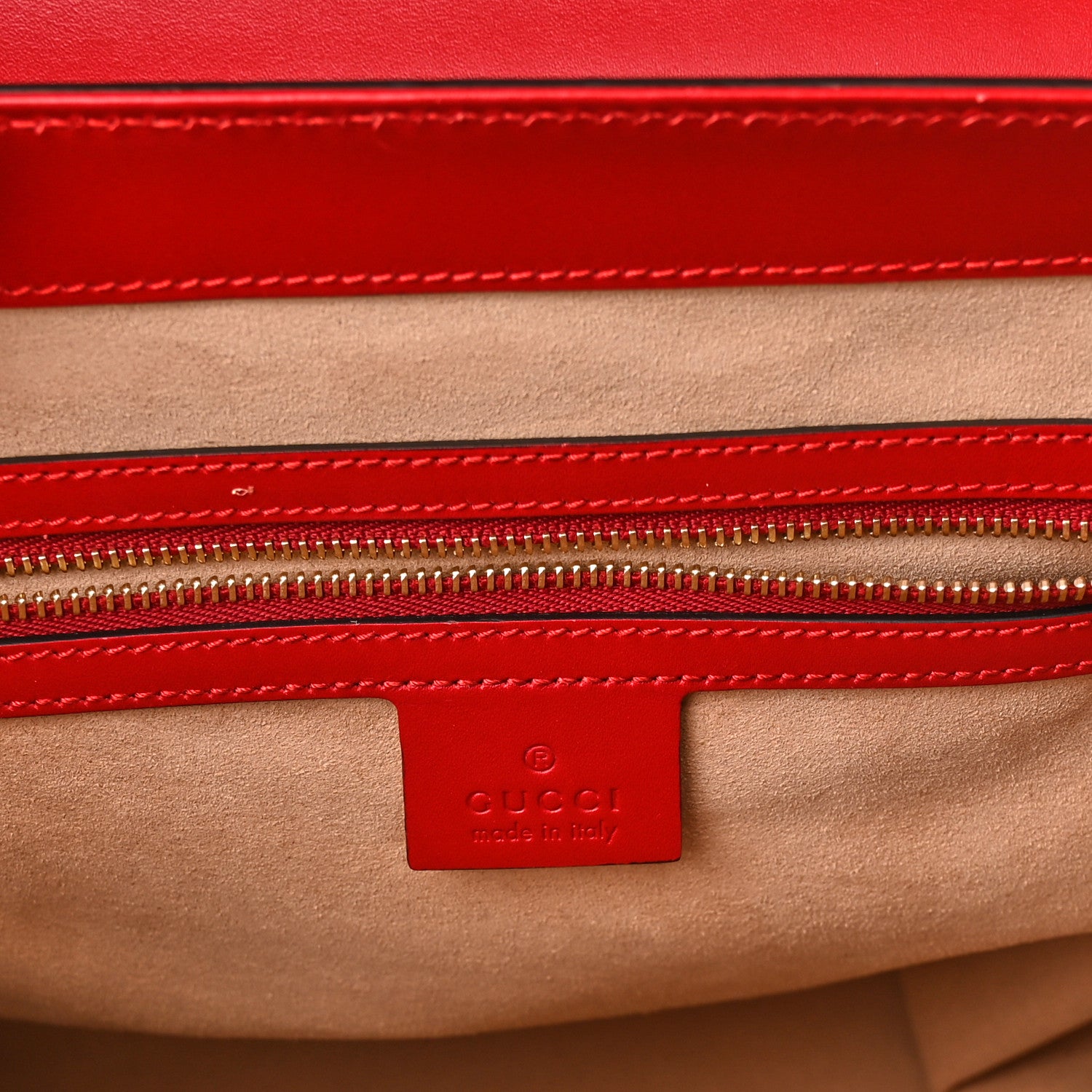 Gucci Guccissima Signature Medium Padlock Top Handle Bag Hibiscus Red 6 of 11