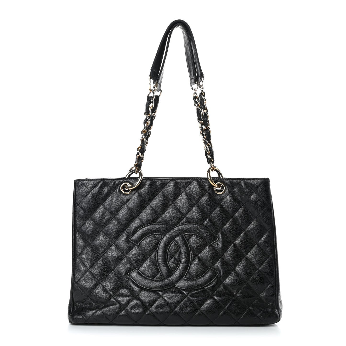 Caviar Quilted Grand Shopping Tote GST Black