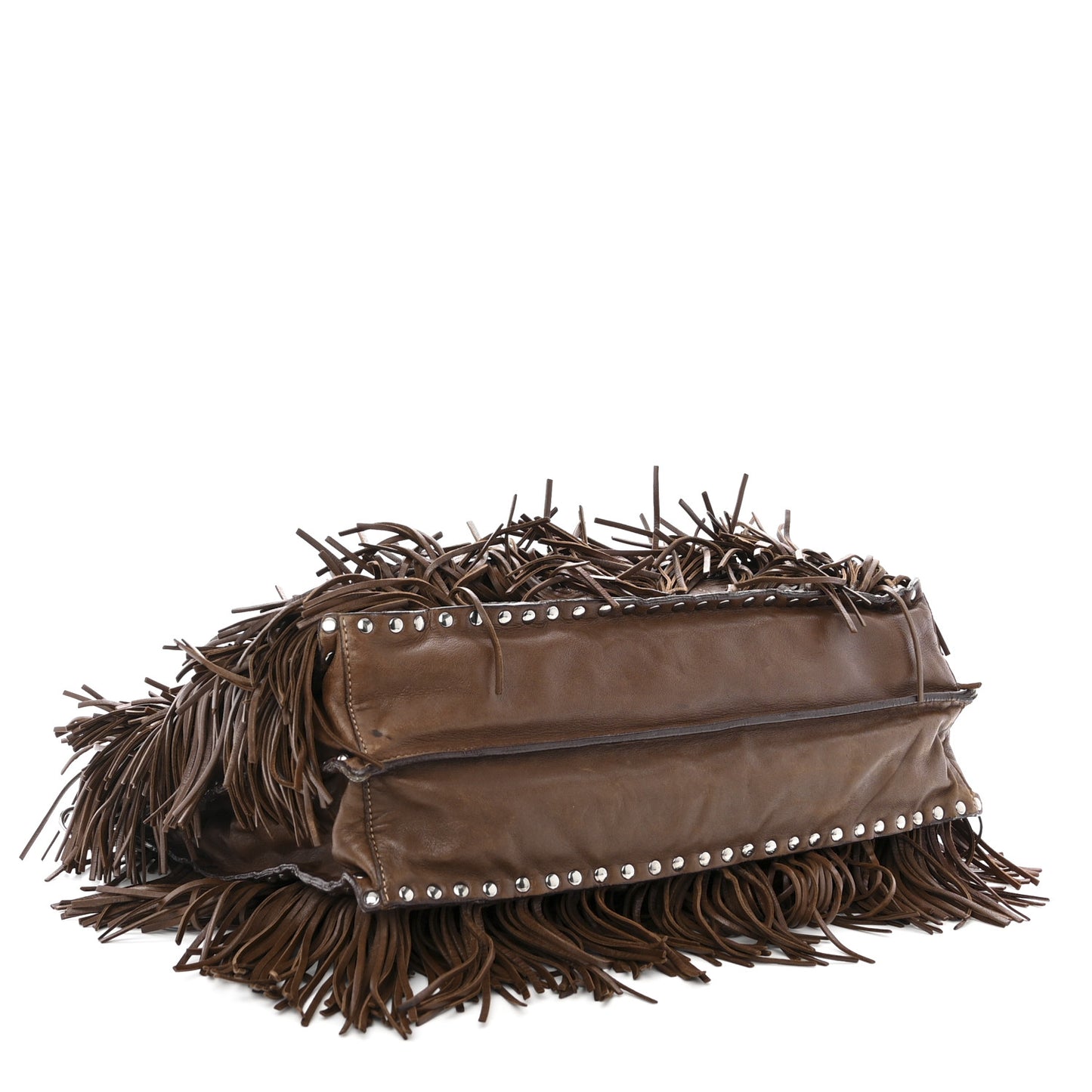 Gaufre Tassel Tote Bag Brown