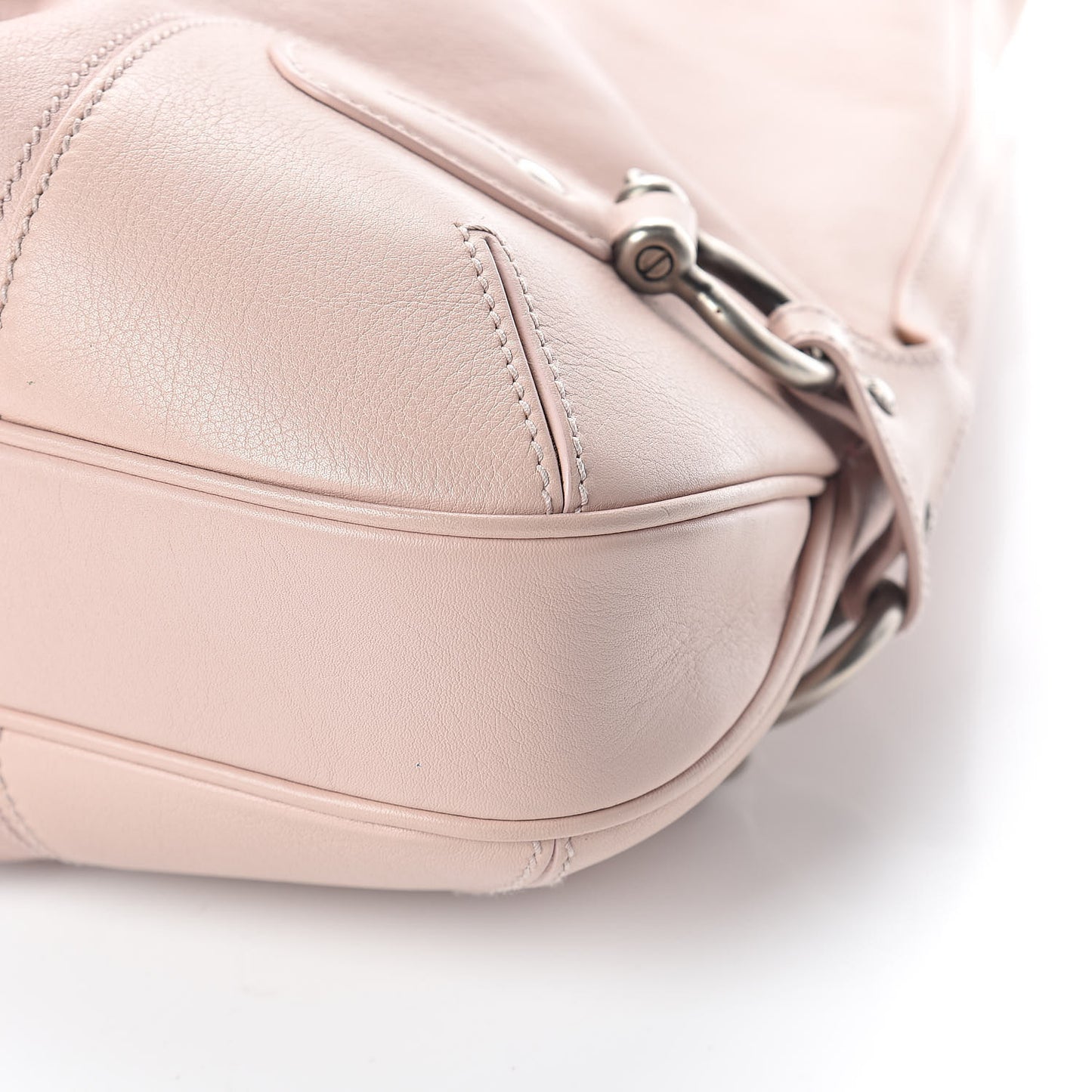 Calfskin Drawstring Hobo Pink