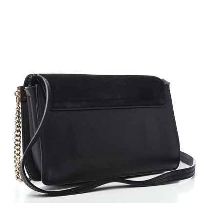 Chloe Suede Calfskin Small Faye Shoulder Bag Black 2 of 13