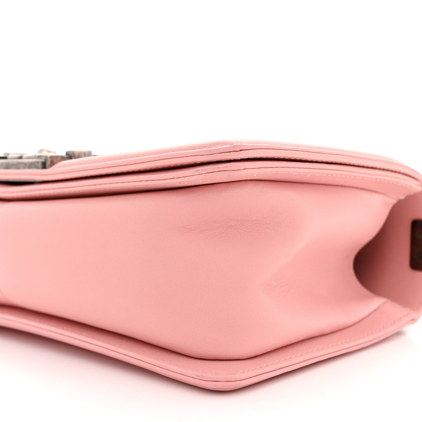 Lambskin Quilted Medium Boy Flap Light Pink