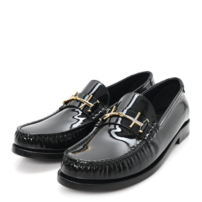 Saint Laurent Patent Le Loafer 15 Penny Slippers 40 Black 4 of 11