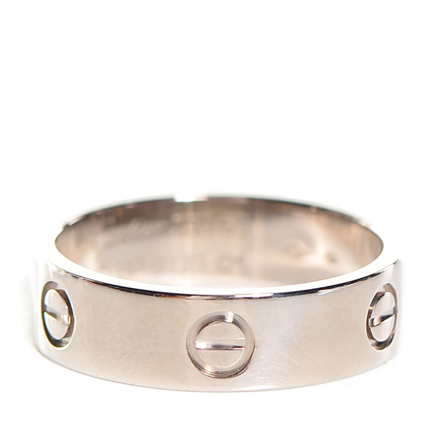 18K White Gold 5.5mm LOVE Ring 60 9