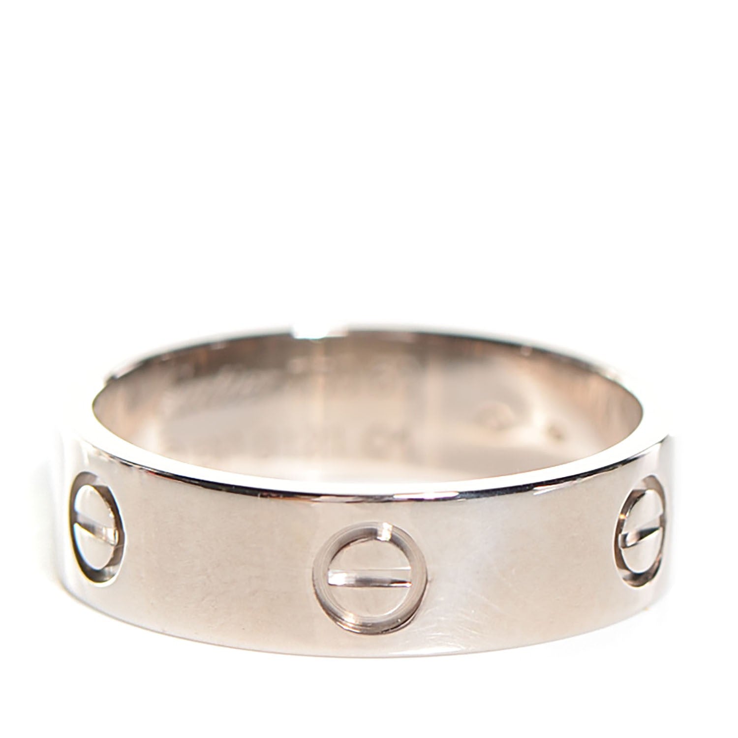 Cartier 18K White Gold 5.5mm LOVE Ring 60 9 1 of 6
