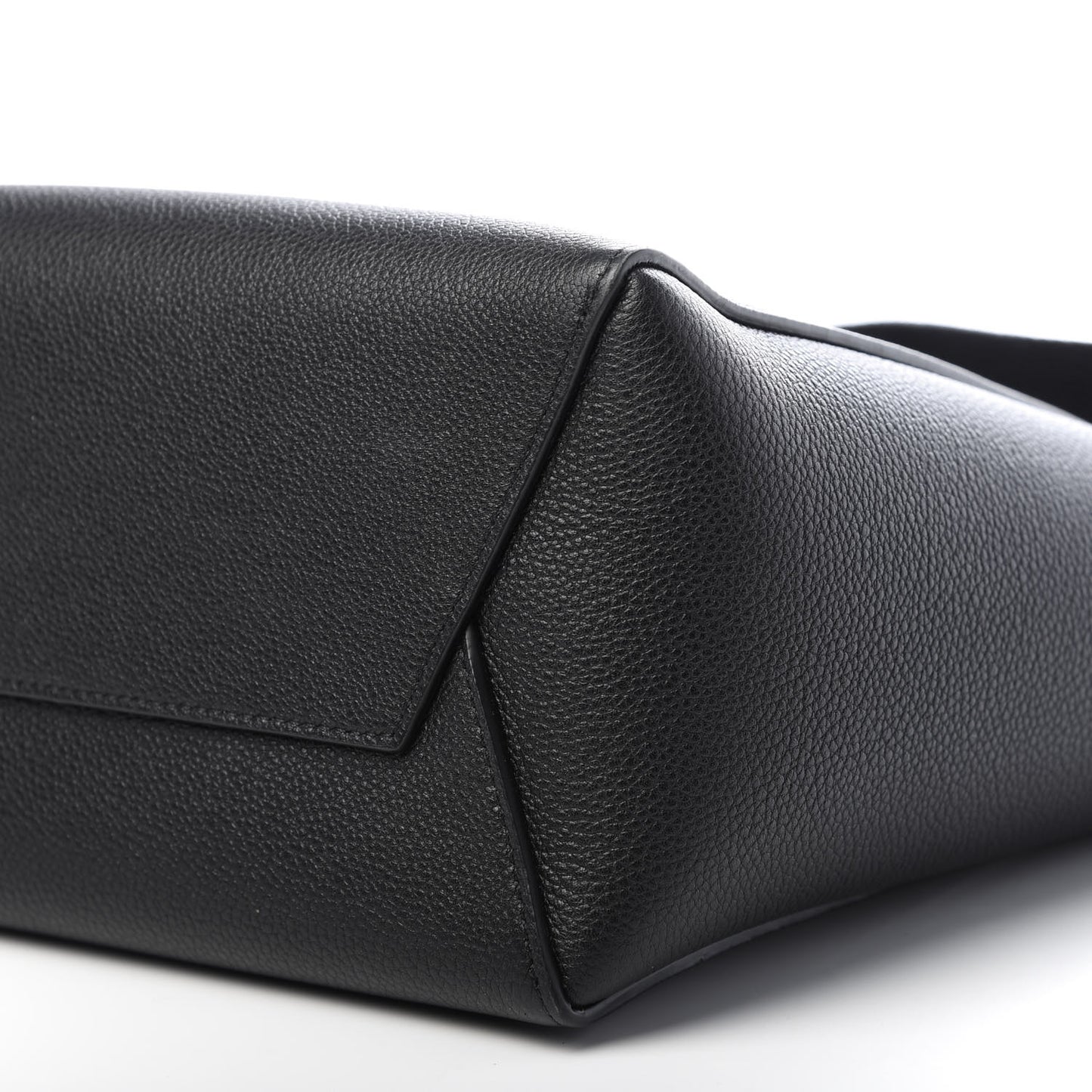 Soft Grained Calfskin Small Sangle Bucket Bag Black