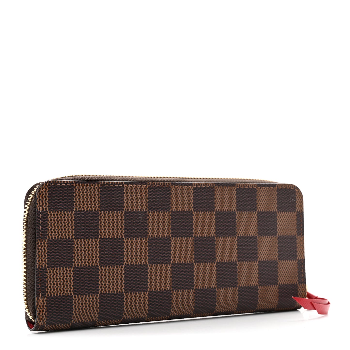 Damier Ebene Clemence Wallet Cherry