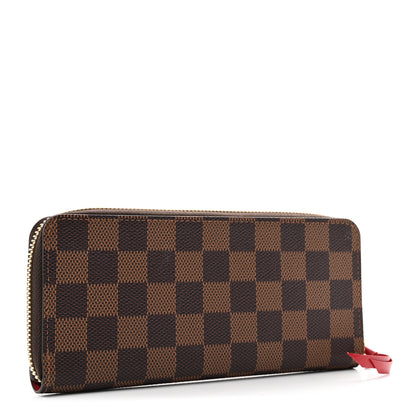 Louis Vuitton Damier Ebene Clemence Wallet Cherry 3 of 7