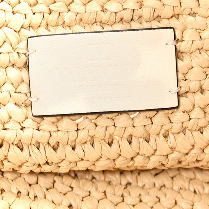 Valentino Garavani Raffia V Shoulder Bag 6 of 10