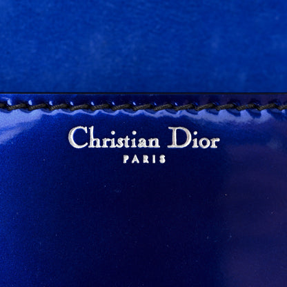 Christian Dior Metallic Patent Crystal Dioraddict Flap Bag Blue 6 of 10