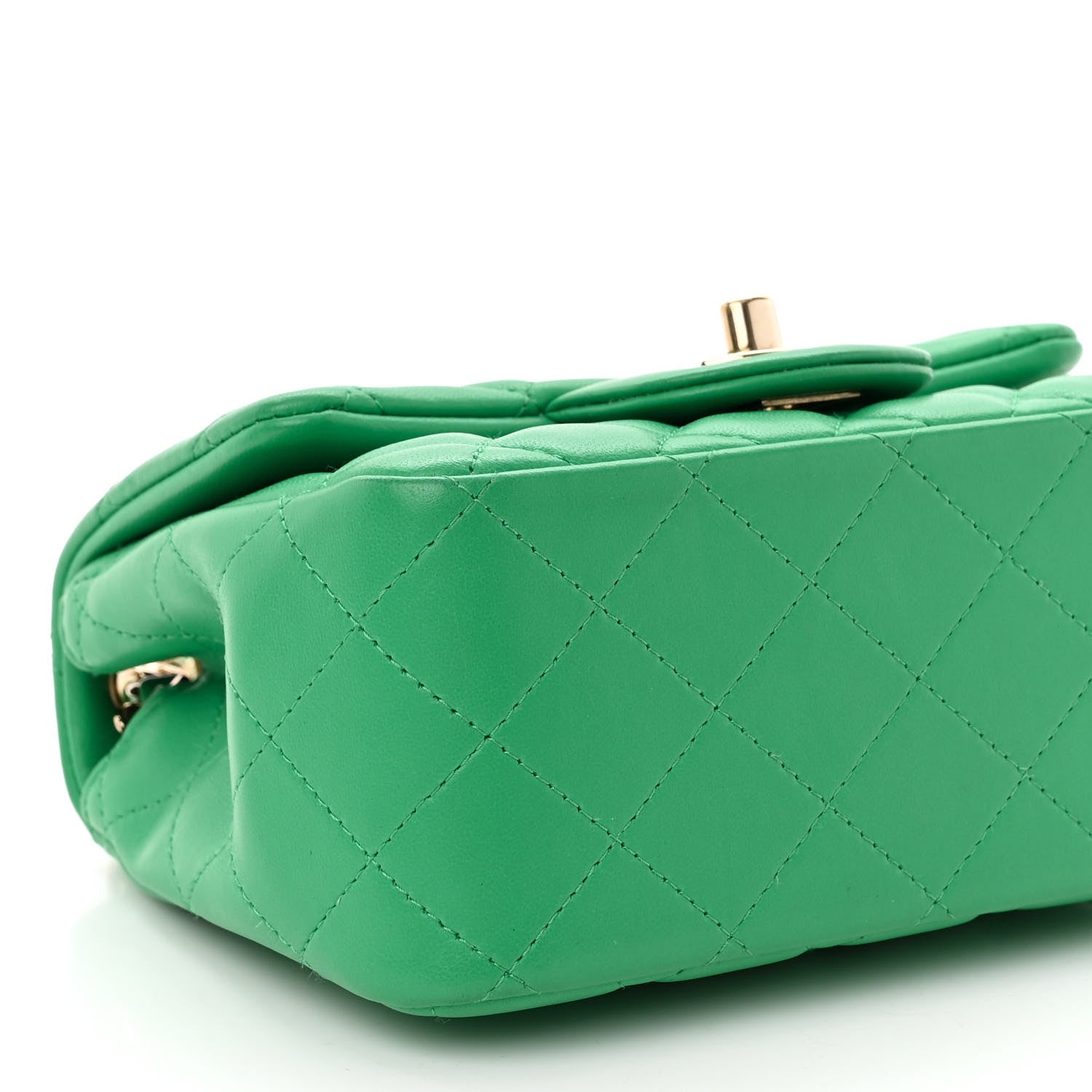 Chanel Lambskin Quilted Mini Square Flap Green 9 of 10
