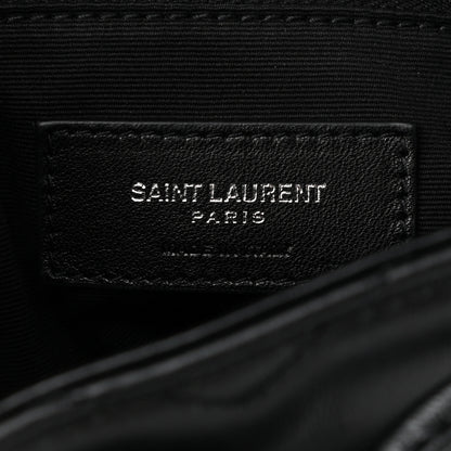 Saint Laurent Calfskin Y Quilted Monogram Small Loulou Backpack Black 6 of 9