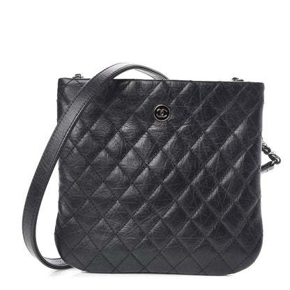 Chanel Aged Calfskin Quilted Crossbody Bag Black 1 of 13