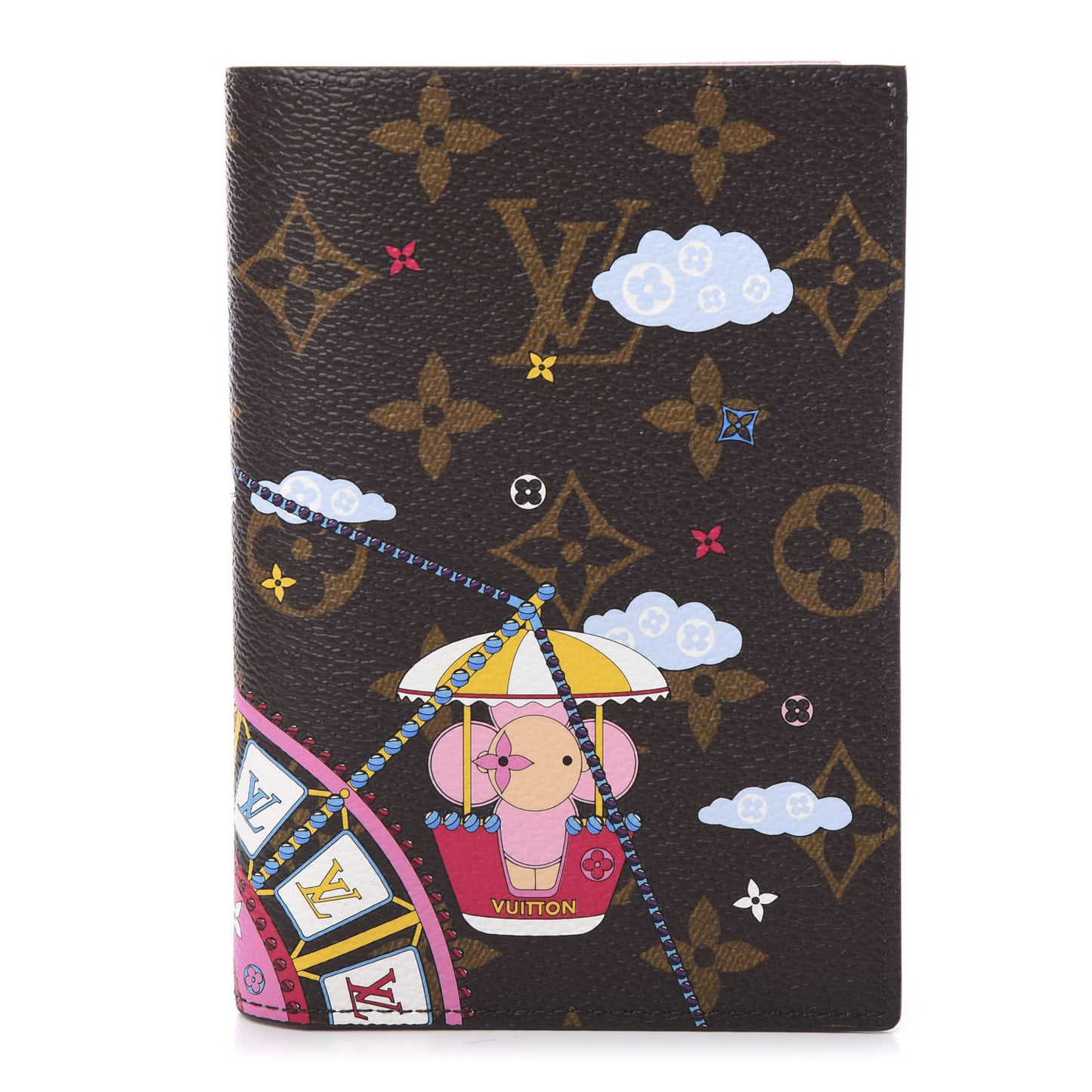 Monogram 2020 Christmas Animation Big Wheel Passport Cover Rose Ballerine