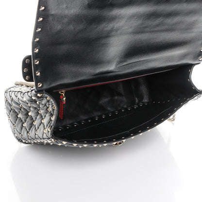 Valentino Garavani Nappa Large Rockstud Spike Shoulder Bag Black 5 of 6