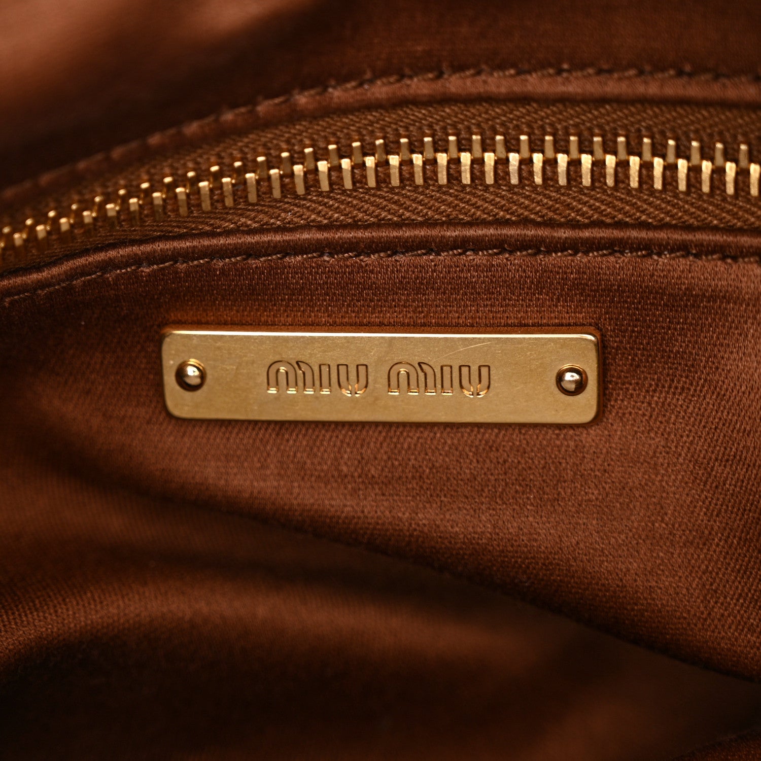 Miu Miu Nappa Shoulder Bag Cognac 6 of 10