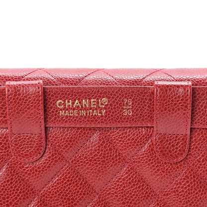 Chanel Caviar Quilted Flap Waist Belt Bag 75 30 Red 9 of 12