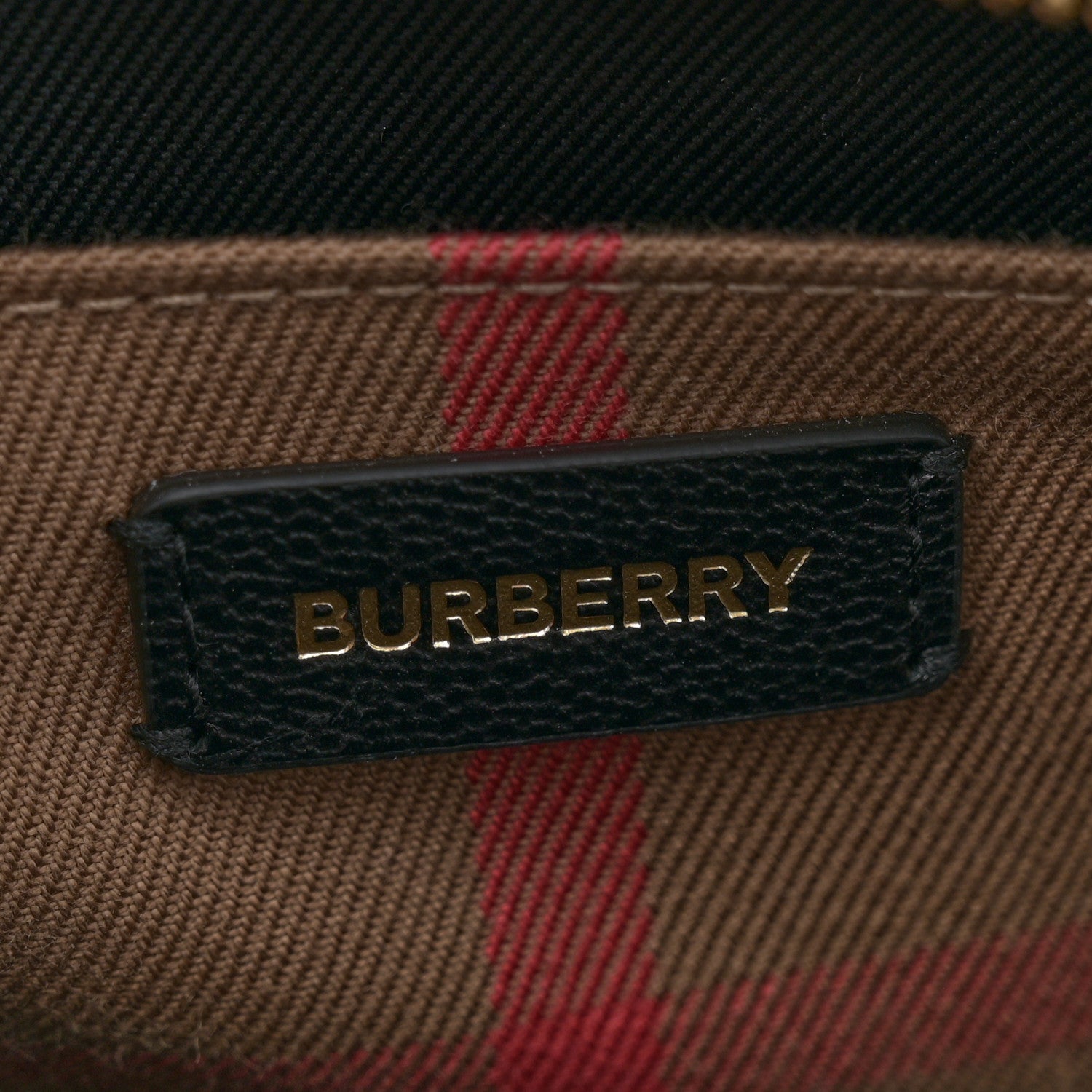 Burberry Calfskin Mega Check Small Banwell Tote Black 6 of 9
