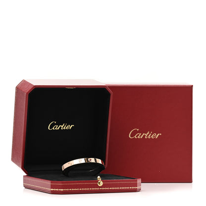 Cartier 18K Pink Gold Pink Sapphire LOVE Cuff Bracelet 16 4 of 4