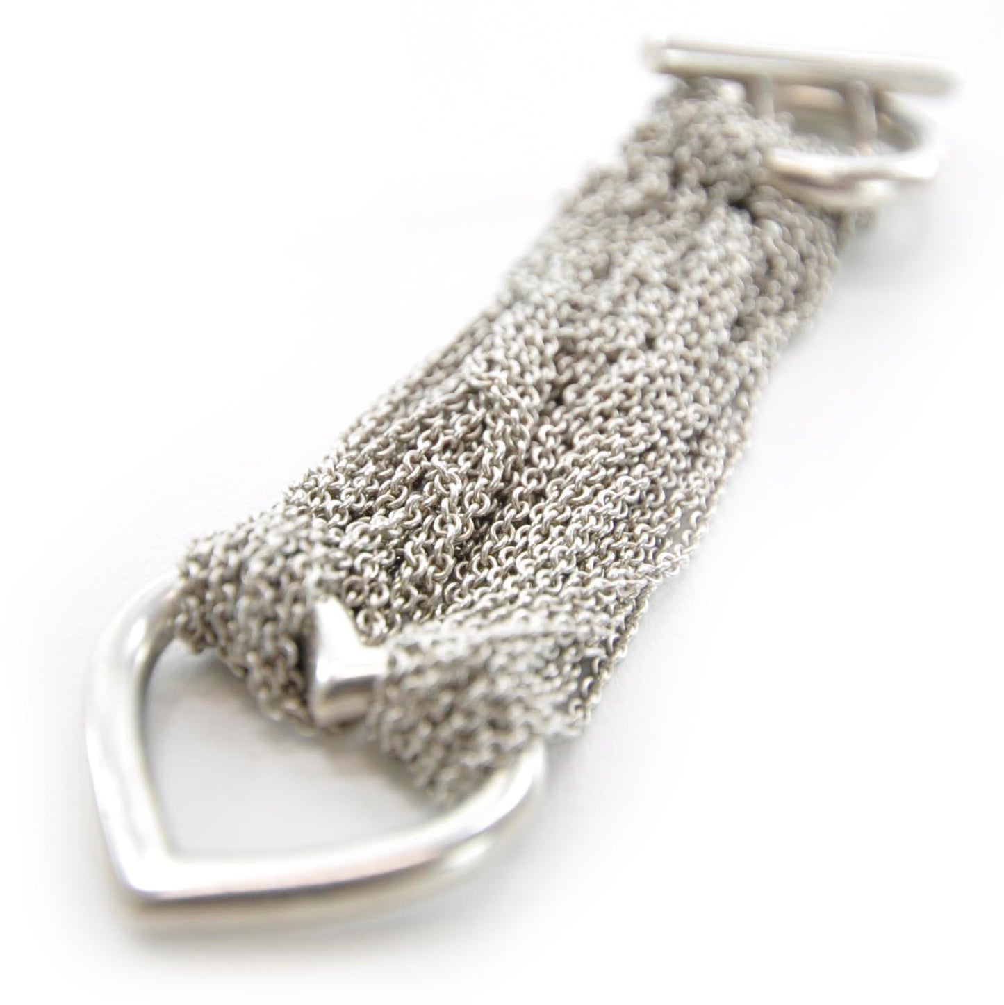 Sterling Silver Heart Mesh Bracelet