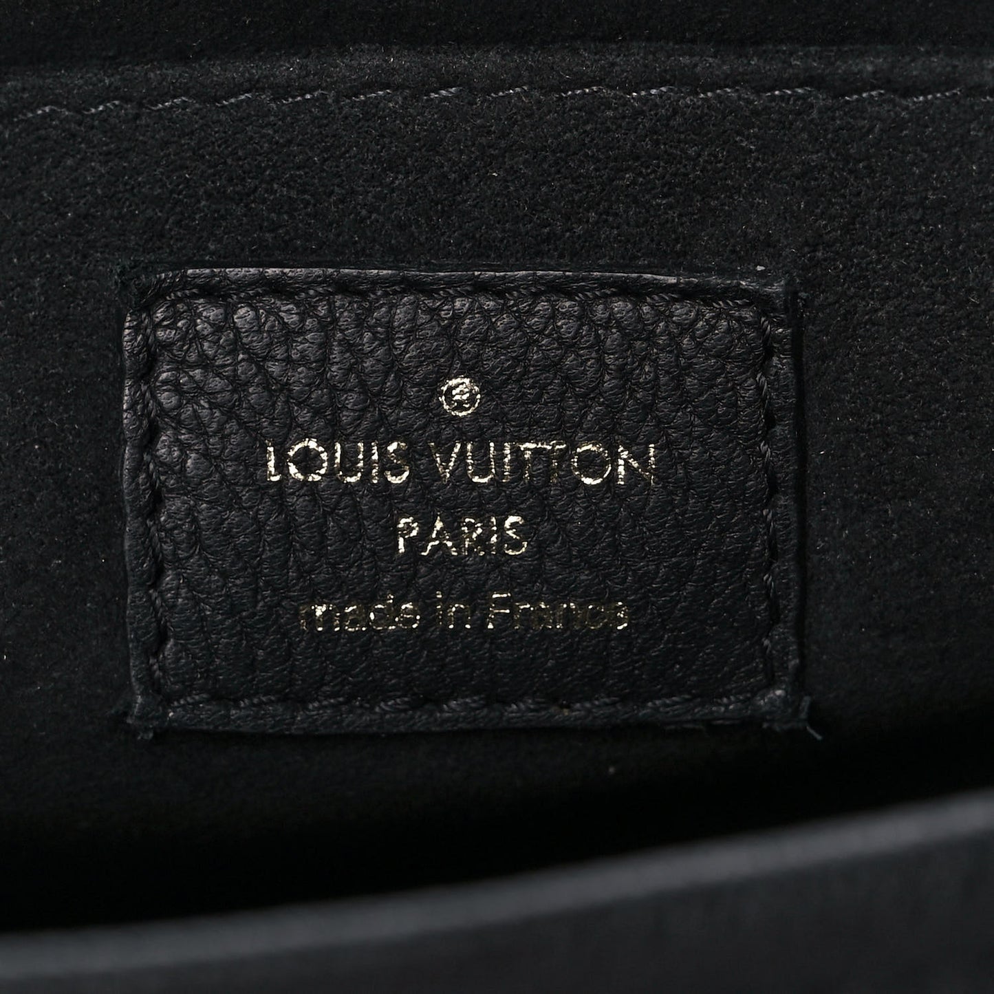 Grained Calfskin Lockme Chain Bag Black