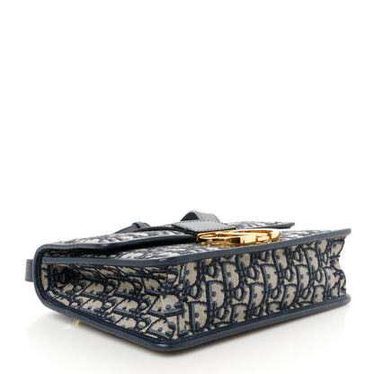 Christian Dior Oblique 30 Montaigne Flap Bag Blue 4 of 11