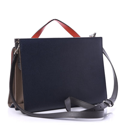 Fendi Vitello Elite Flamingo Colorblock Demi Jour Shoulder Bag Papavero Multicolor Asfalto 3 of 14