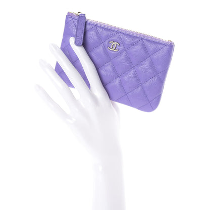 Chanel Caviar Quilted Small Cosmetic Case Purple 2 of 7