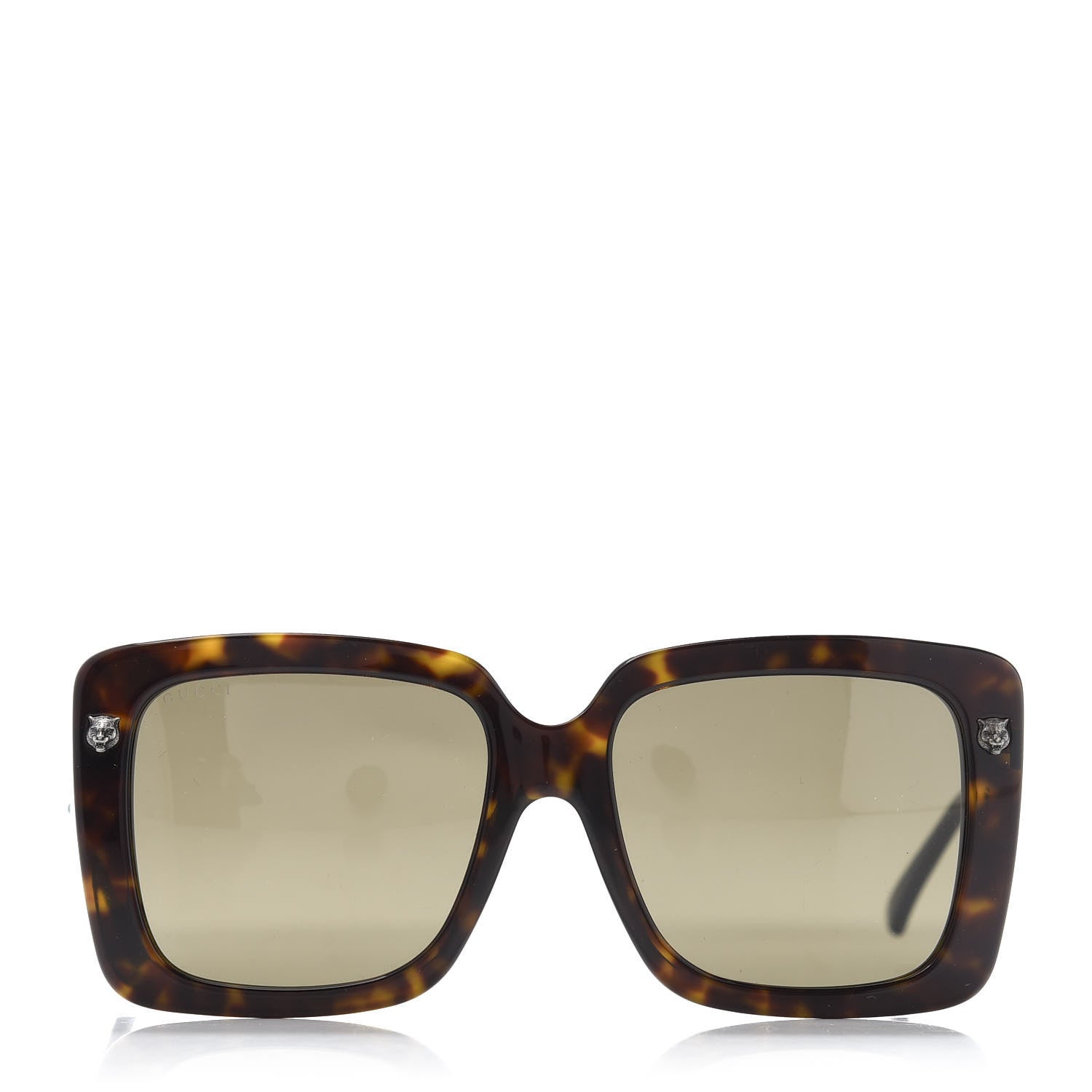 Gucci Acetate Squared Frame Sunglasses GG0216SA Tortoise 2 of 8