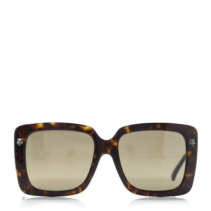 Gucci Acetate Squared Frame Sunglasses GG0216SA Tortoise 2 of 8