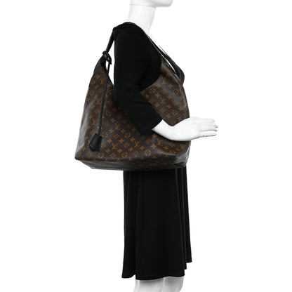 Louis Vuitton Monogram Flower Hobo Black 2 of 11