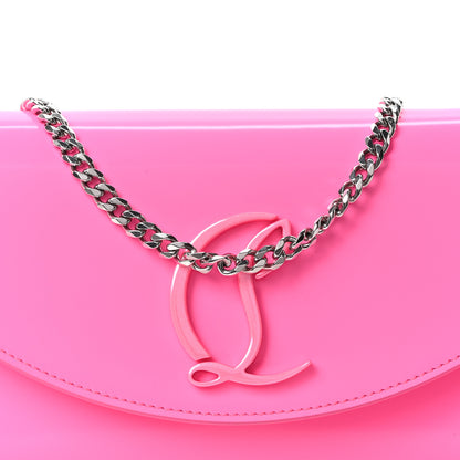 Christian Louboutin Patent Calfskin Loubi54 Crossbody Clutch Fluo Pink 7 of 10