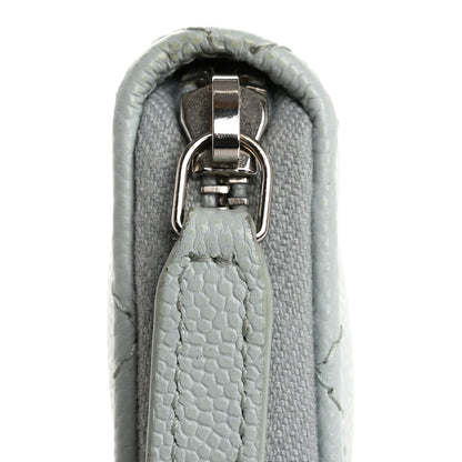 Chanel Caviar Quilted Medium Zip Around Wallet Light Blue 10 of 12