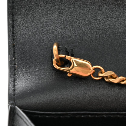 Saint Laurent Crinkled Calfskin Uptown Chain Wallet Black 11 of 11