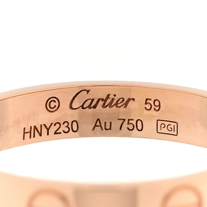 Cartier 18K Pink Gold 3.5mm LOVE Wedding Band Ring 59 8.75 4 of 4