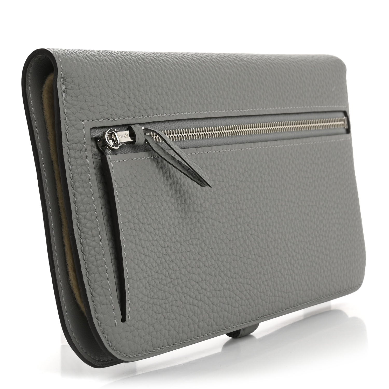 Hermes Togo Dogon Recto Verso Wallet Gris Mouette 3 of 8
