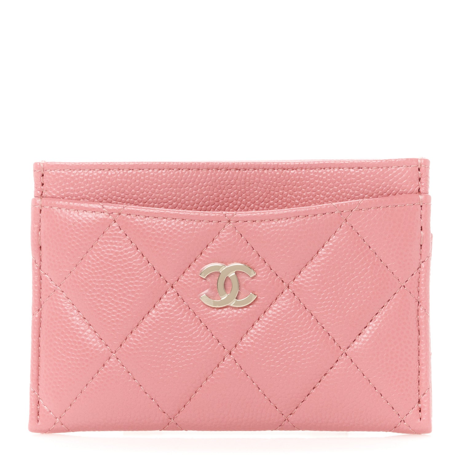 Chanel Caviar Quilted Card Holder Dark Pink 1 of 10