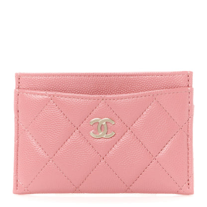 Chanel Caviar Quilted Card Holder Dark Pink 1 of 10