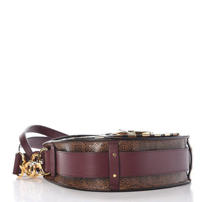 Chloe Calfskin Watersnake Embossed Large Tess Bag Coconut Brown 4 of 6