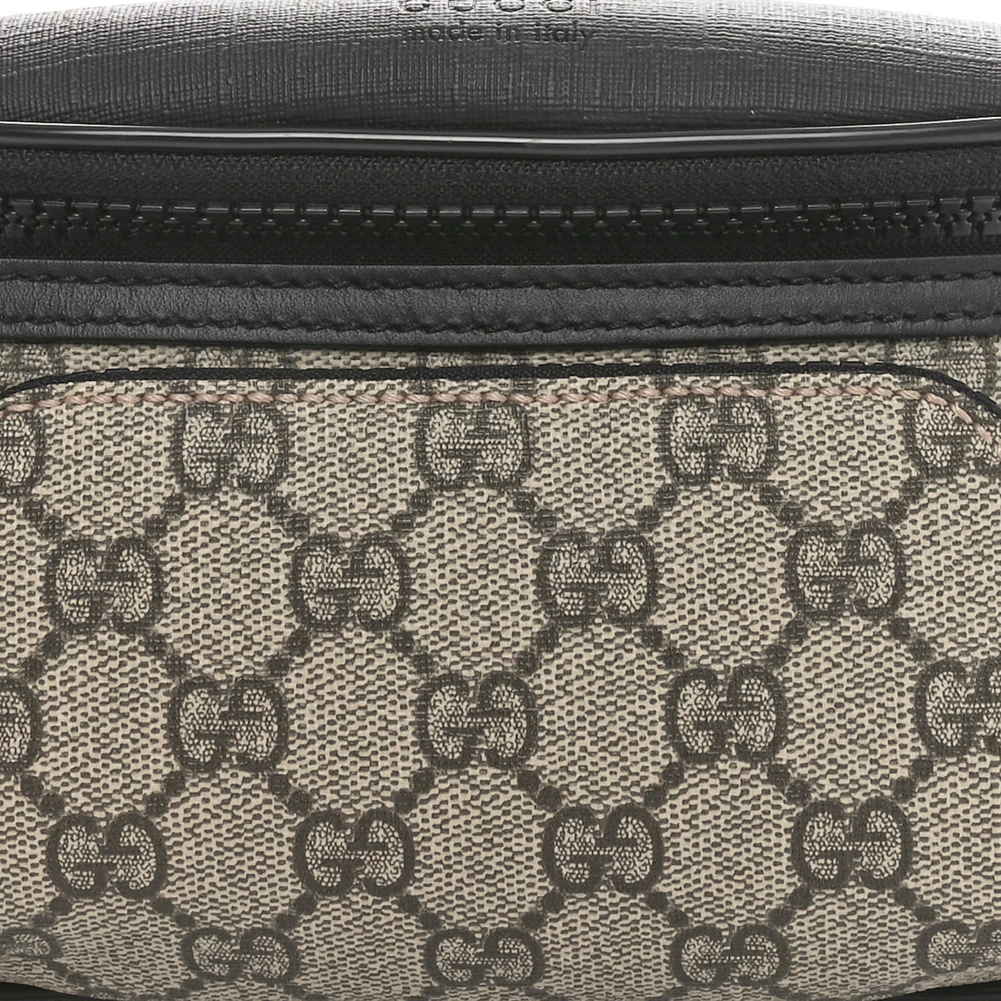 GG Supreme Monogram Belt Bag Black