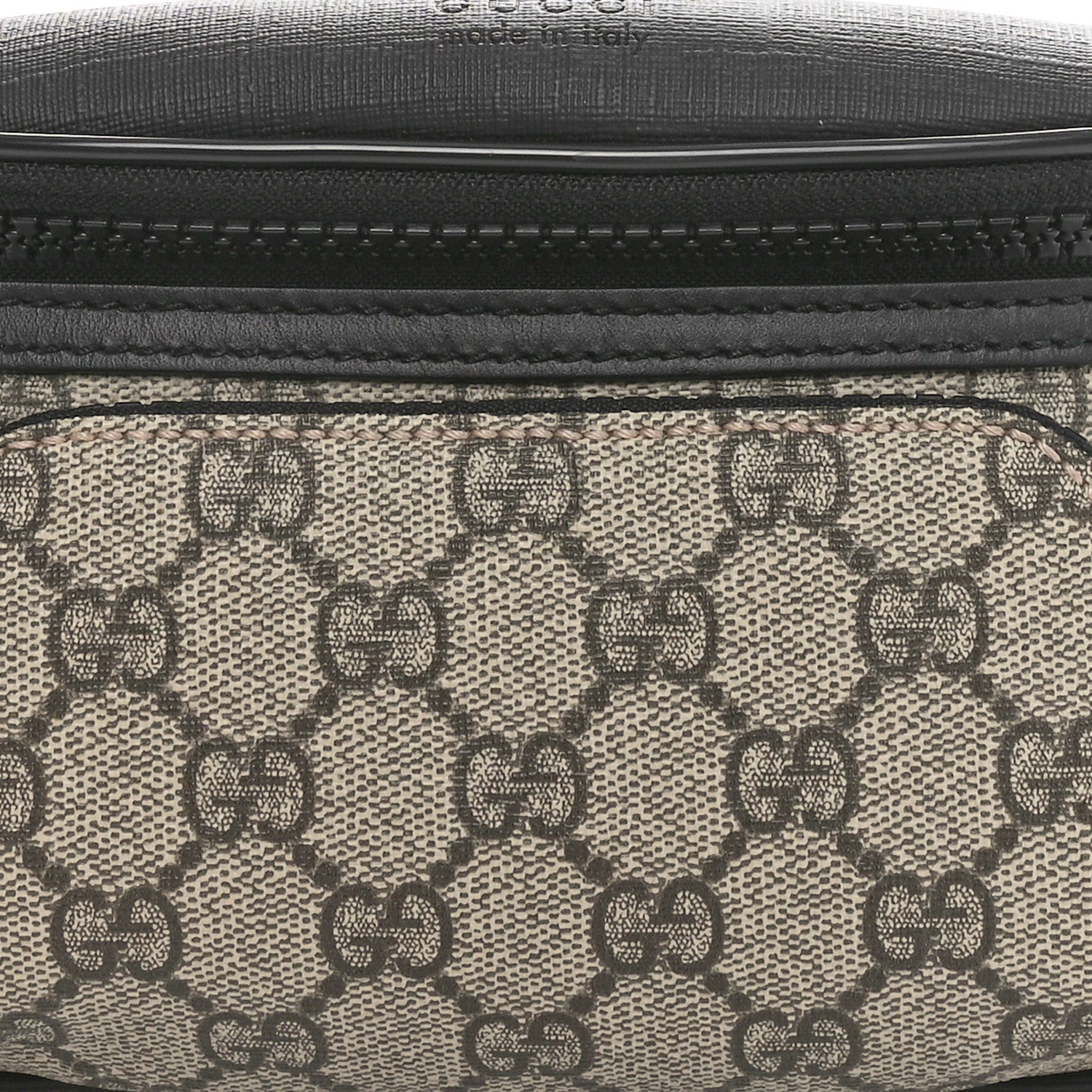 Gucci GG Supreme Monogram Belt Bag Black 8 of 10