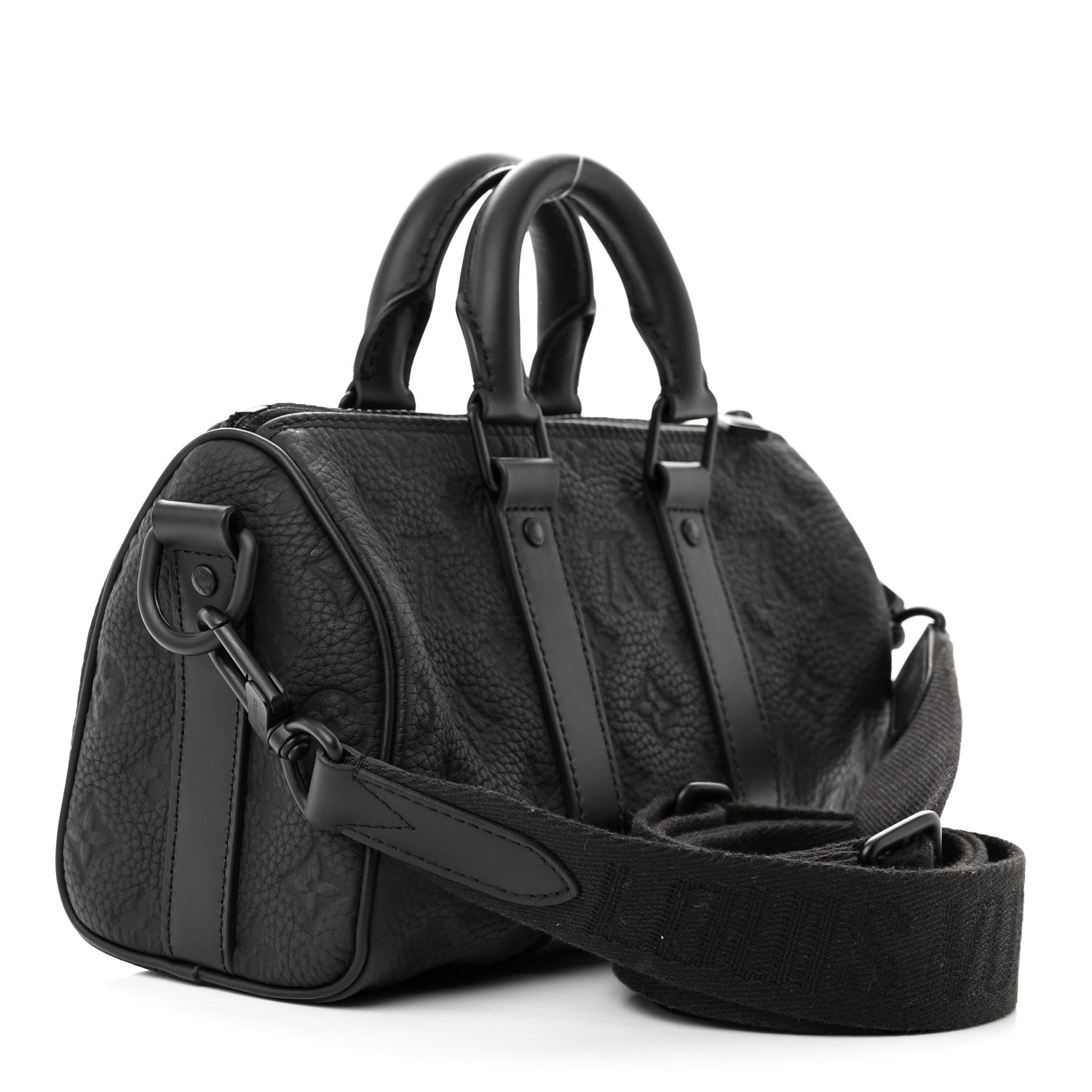 Louis Vuitton Monogram Taurillon Keepall Bandouliere 25 Black 2 of 8