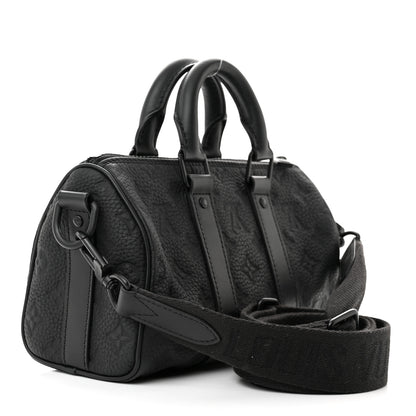 Louis Vuitton Monogram Taurillon Keepall Bandouliere 25 Black 2 of 8